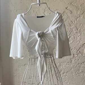 Nasty Gal tie front top